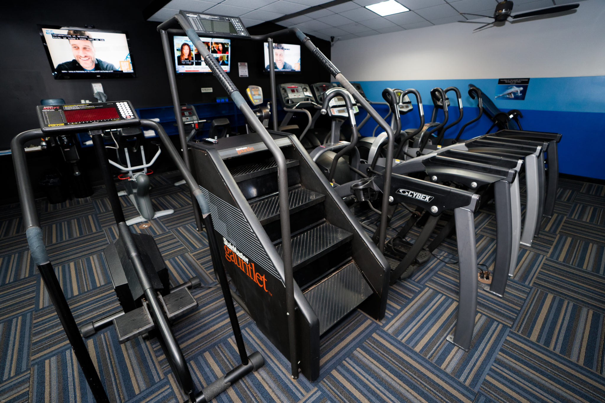 Cardio equipment in fitness center